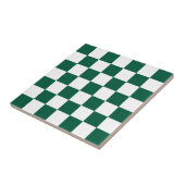 ハンターグリーンと白市松模様に タイル (側面)