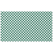 ハンターグリーンと白市松模様に テーブルクロス (正面(横))
