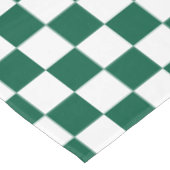 ハンターグリーンと白市松模様に テーブルクロス (アングル)