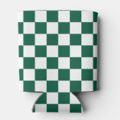 ハンターグリーンと白市松模様に 缶クーラー (裏面)