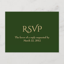 ハンターグリーンと金ゴールドメニューRSVP