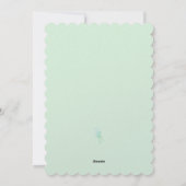 ハンターグリーンのカーリーケのクリスマスツリー シーズンカード (裏面)