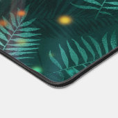 ハンターグリーンのデスク葉マット&ドット デスクマット (コーナー)