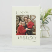 ハンターグリーンのハッピーホリデー写真 シーズンカード (スタンド正面)