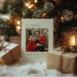 ハンターグリーンのハッピーホリデー写真 シーズンカード