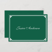 ハンターグリーンアンドホワイトギリシャ鍵座席表 (正面/裏面)