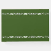 ハンターグリーンアンドホワイトデザインゲストブック ゲストブック (裏面)