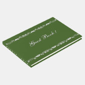 ハンターグリーンアンドホワイトデザインゲストブック ゲストブック (コーナー)