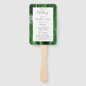 ハンターグリーンシルバーゲート結婚式 プログラム ハンドファン (正面)