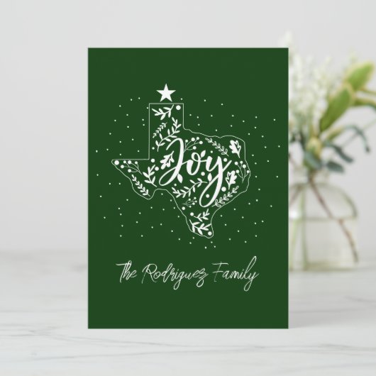 ハンターグリーンジョイホリデー葉ズテキサス州シェイプ シーズンカード (スタンド正面)