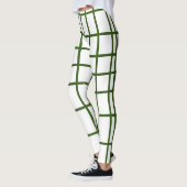 ハンターグリーンストライプ レギンス (左)