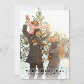 ハンターグリーンタータンチェックプレイドメリークリスマスフォト シーズンカード (正面)