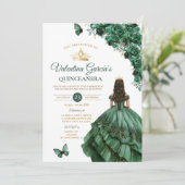 ハンターグリーンドレスキンセアニラ15アノスフローラ金ゴールド 招待状 (スタンド正面)