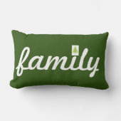 ハンターグリーンファミリーツリーランバー枕 ランバークッション (正面)