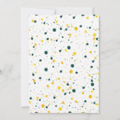 ハンターグリーンフォトフラット日付カードを保存 セーブザデート (裏面)