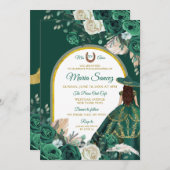 ハンターグリーンフローラプリンセスキンセアニラ 招待状 (正面/裏面)