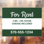 ハンターグリーンモダンホワイトハウス ウィンドウサイン (シート2)