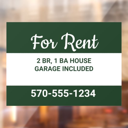 ハンターグリーンモダンホワイトハウス ウィンドウサイン (シート2)