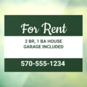 ハンターグリーンモダンホワイトハウス ウィンドウサイン (シート3)