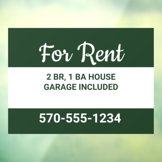 ハンターグリーンモダンホワイトハウス ウィンドウサイン (シート3)