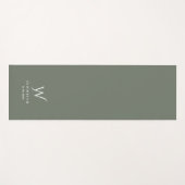 ハンターグリーンモノグラムと名前ヨガマット ヨガマット (正面(横))