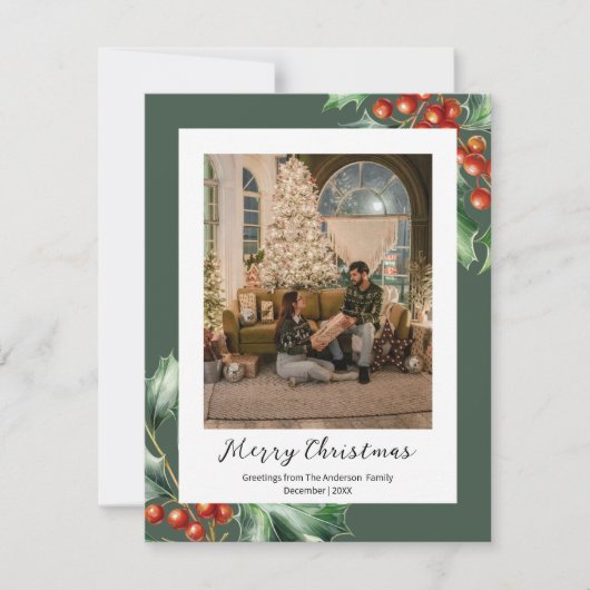 ハンターグリーンレトロホリー シーズンカード (正面)