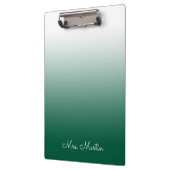 ハンターグリーン勾配パーソナライズされた先生 クリップボード (左)