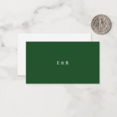 ハンターグリーン無地のカラートレンド ノートカード (正面/裏面インサイチュ)
