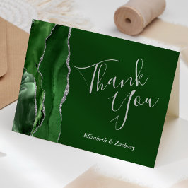 ハンターグリーン結婚アゲートシルバー カード