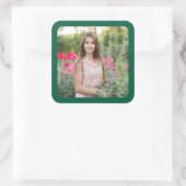 ハンターグリーン縁どフォト スクエアシール (バッグ)