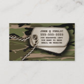 ハンターグリーン迷彩柄ドッグタグ 名刺 (正面)