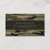 ハンターグリーン迷彩柄パターン 名刺 (正面)
