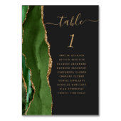 ハンターグリーン金ゴールドアゲートダーク結婚ズ テーブルナンバー (正面)