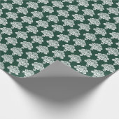 ハンターグリーン |ホワイトダマスコラッピング紙 ラッピングペーパー (角)