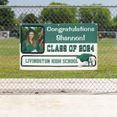 ハンターグリーン&ホワイトビニール卒業 横断幕 (インサイチュ)