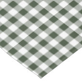 ハンターグリーン&ホワイトプレイドデザイン テーブルクロス (アングル)