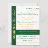 ハンターグリーン&金ゴールドフォト招待状E 招待状 (裏面)