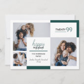 ハンターグリーン 3枚の写真 楽しいホリデーシーズン シーズンカード (正面)