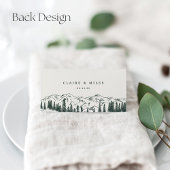 ハンターグリーン | Mountain 結婚 Sketch's プレイスカード