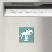 ハンタージャンパーホース&ライダー(白) マグネット (インサイチュ (食洗機))