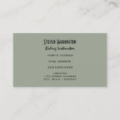 ハンタージャンパー馬とライダーシルエット 名刺 (裏面)