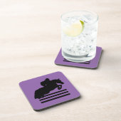 ハンタージャンパー馬とライダーブラックシルエット コースター (右側)