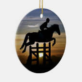 ハンタージャンパー馬とライダー セラミックオーナメント (右)