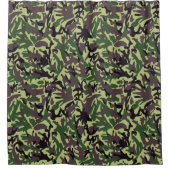 ハンターズグリーン迷彩柄パターン シャワーカーテン (正面)