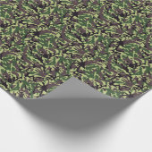 ハンターズグリーン迷彩柄パターン ラッピングペーパー (角)