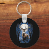 ハンターズディアー狩りビッグホワイトテールバック キーホルダー (正面)