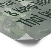 ハンターズトーストグリーンおもしろい迷彩 ポスター (角)