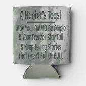 ハンターズトーストグリーンおもしろい迷彩 缶クーラー (正面)