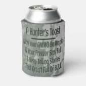 ハンターズトーストグリーンおもしろい迷彩 缶クーラー (缶裏面)