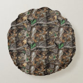 ハンターズフォレストツリー迷彩柄#1丸い枕 ラウンドクッション (裏面)